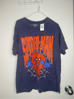 NWT Marvel Navy Tee with Red & Blue Spider-Man Graphic
